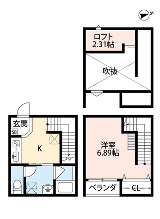 ウエストヴィレッジⅡの物件間取画像